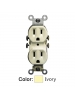 Leviton 5320-ICP - Duplex Receptacle - 15 Amp - 125 Volt - NEMA 5-15R - 2P - 3W - Straight Blade - Residential Grade - Grounding - Ivory Leviton 5320-ICP - Duplex Receptacle - 15 Amp - 125 Volt - NEMA 5-15R - 2P - 3W - Straight Blade - Residential Grade - Grounding - Ivory